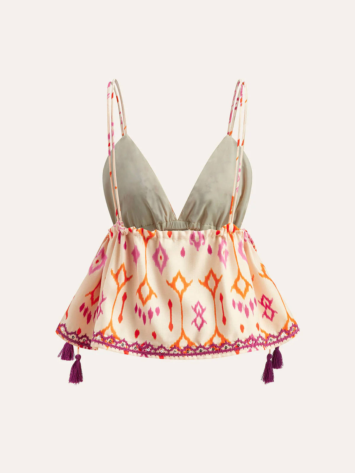 Heidi-Mode | Bestickte Boho Quastenbinder Cami Top - Image 2
