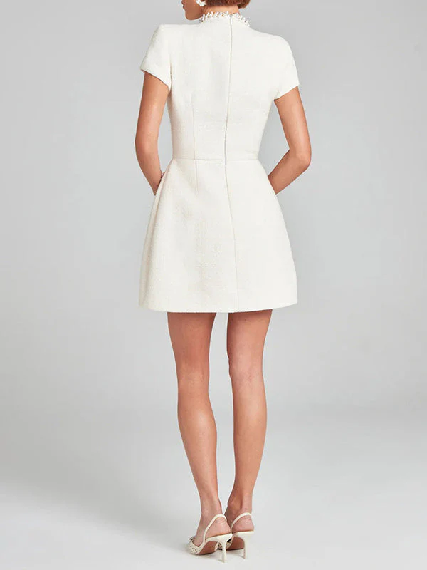 Heidi-Mode | Besticktes Tweed Minikleid für Frauen - Image 2