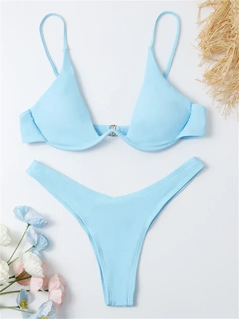 Heidi-Mode | Bügel-Bikini-Set Push-Up-Bh und Tanga-Bademode für Damen - Image 4