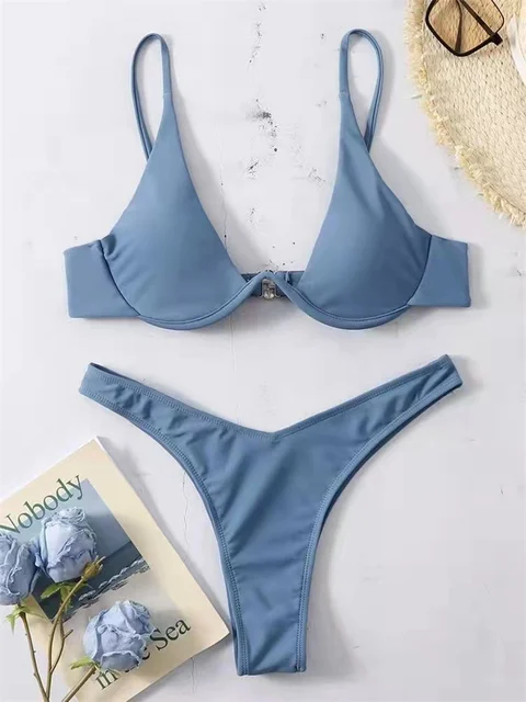 Heidi-Mode | Bügel-Bikini-Set Push-Up-Bh und Tanga-Bademode für Damen - Image 6