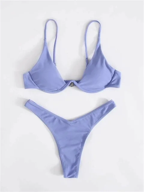 Heidi-Mode | Bügel-Bikini-Set Push-Up-Bh und Tanga-Bademode für Damen - Image 7
