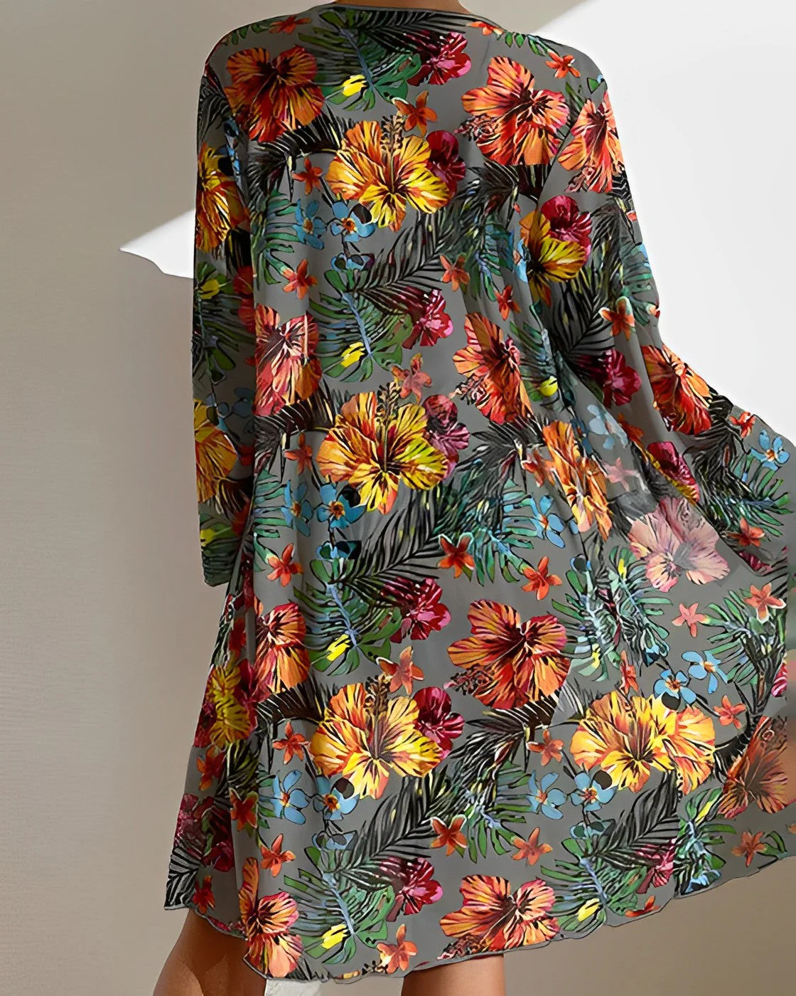 Heidi-Mode | Bikini Satz mit Hoher Taille und Tropischem Print für Damen