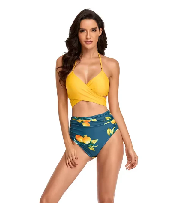 Heidi-Mode | Bikini-Set Geblümter Wickel- und Bindebikini - Image 6