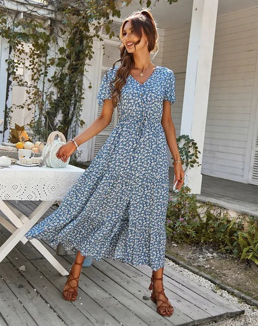 Heidi-Mode | Blumenkleid mit Rüschenärmeln - Image 5