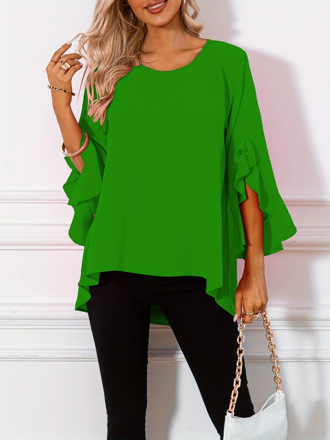 Heidi-Mode | Bluse mit Rundhalsausschnitt für Den Frühling - Image 11