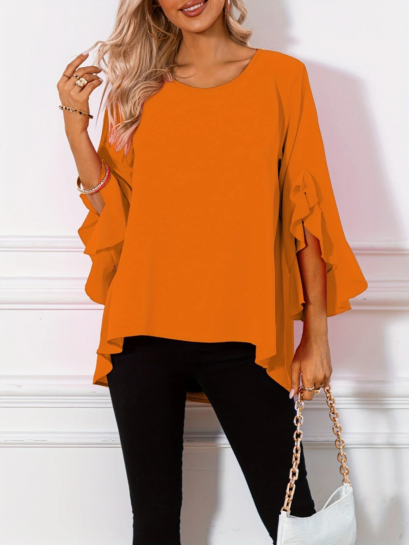 Heidi-Mode | Bluse mit Rundhalsausschnitt für Den Frühling - Image 13