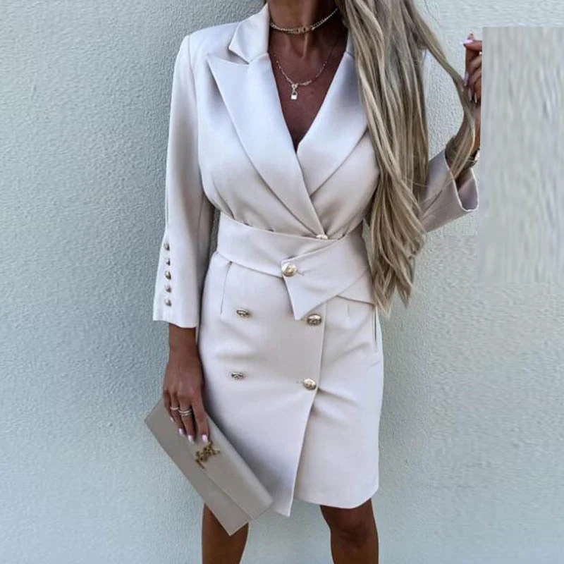 Heidi-Mode | Boho Blazer Kleid mit Knöpfen - Stilvoll und Vielseitig - Image 3