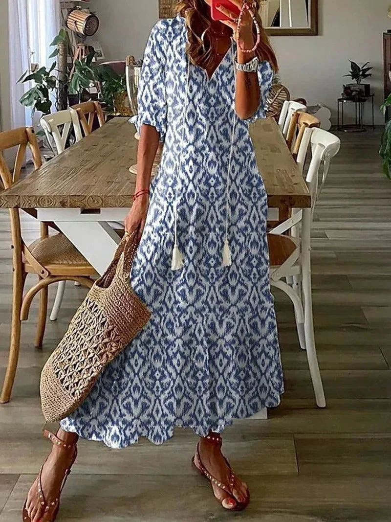 Heidi-Mode | Boho Blumen Maxi Kleid für Damen - Image 6