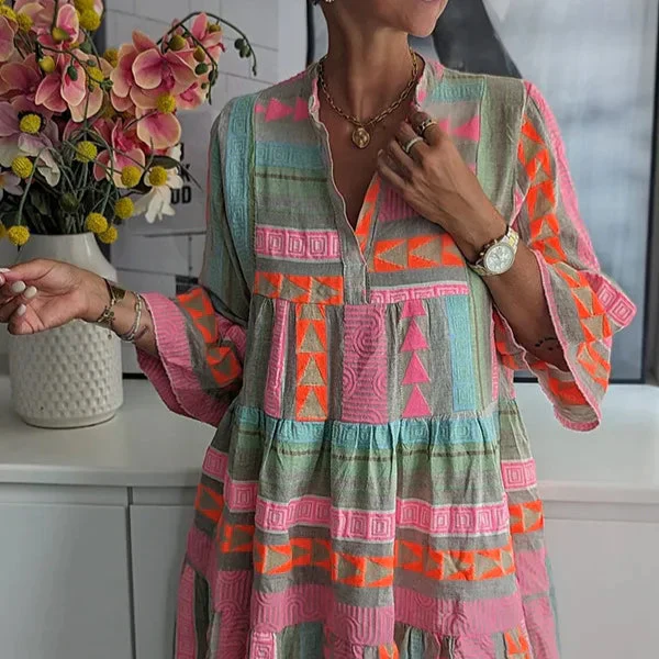 Heidi-Mode | Boho Chic Locker Sitzendes Kleid - Image 2