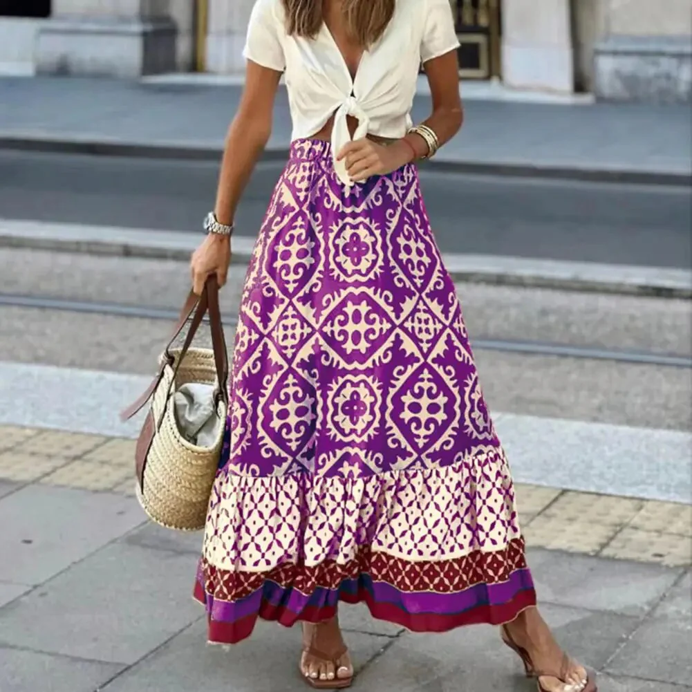 Heidi-Mode | Boho Print Maxi Rock für Damen - Image 2