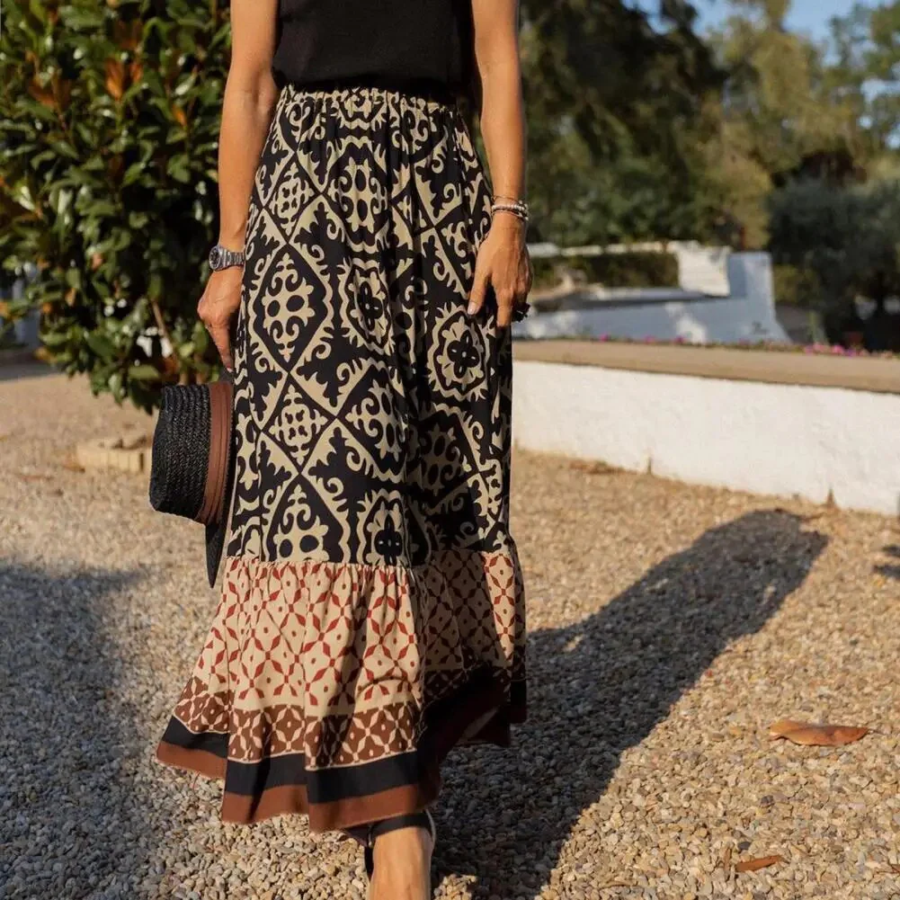 Heidi-Mode | Boho Print Maxi Rock für Damen - Image 5