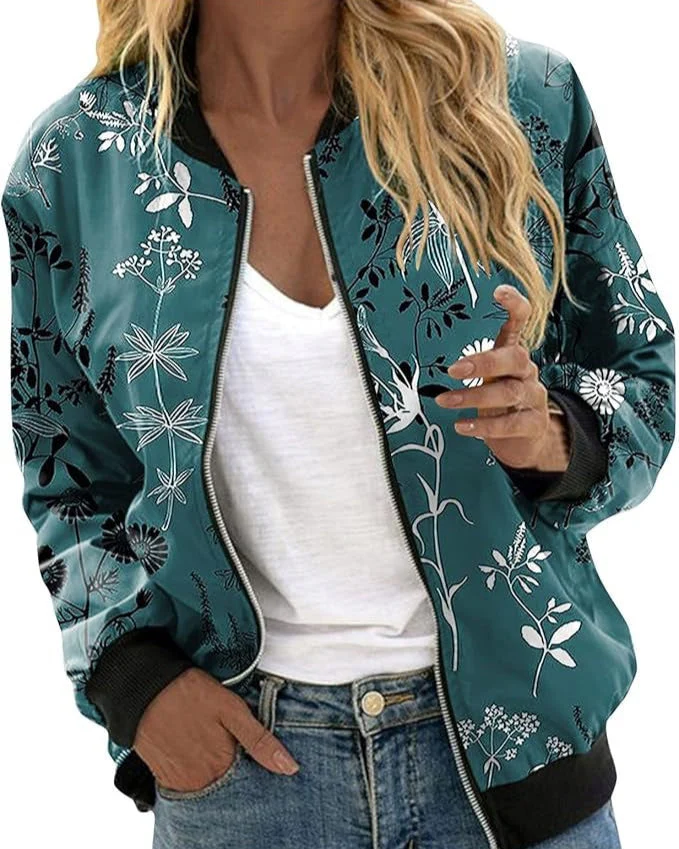 Heidi-Mode | Bomberjacke mit Blumenmuster für Damen - Image 12