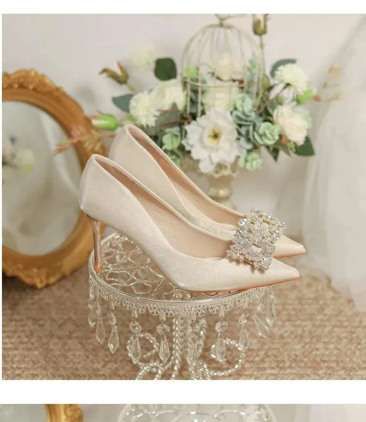 Heidi-Mode | Brautschuhe Stiletto mit Strass - Image 4