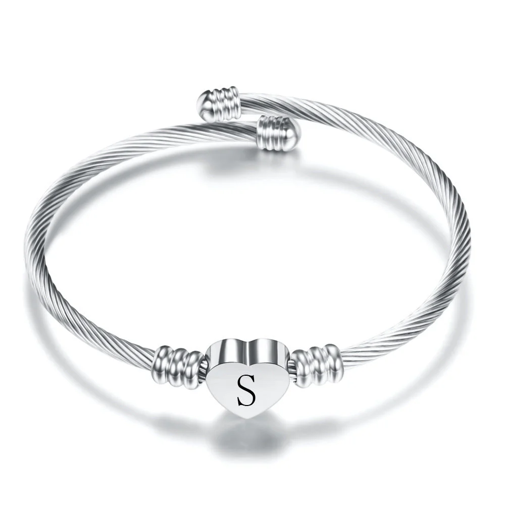 Heidi-Mode | Buchstaben Edelstahl Armreif - Image 19