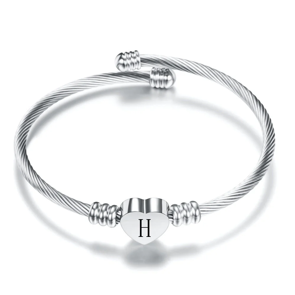 Heidi-Mode | Buchstaben Edelstahl Armreif - Image 8