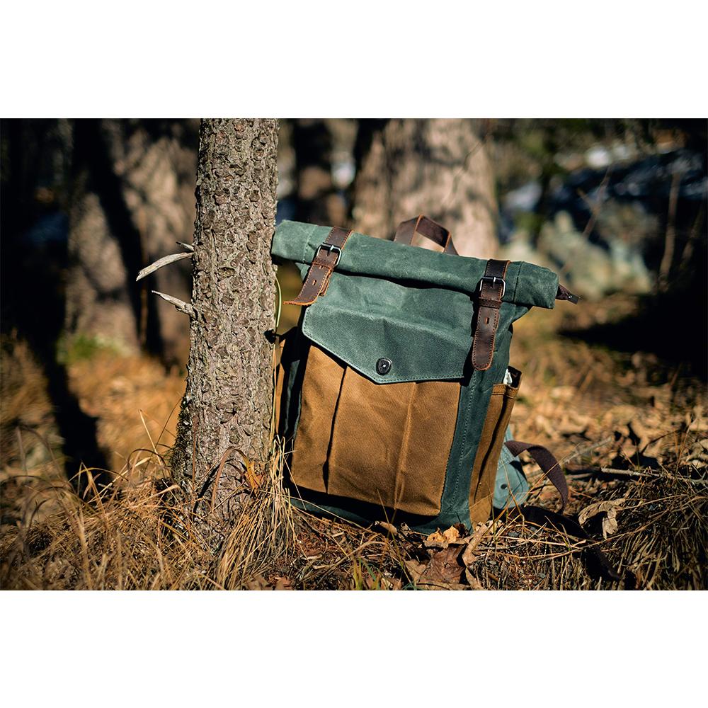 Heidi-Mode | Canvas Rolltop Rucksack - Lundastyle - Nachhaltig und Stilvoll für Abenteurer - Image 11