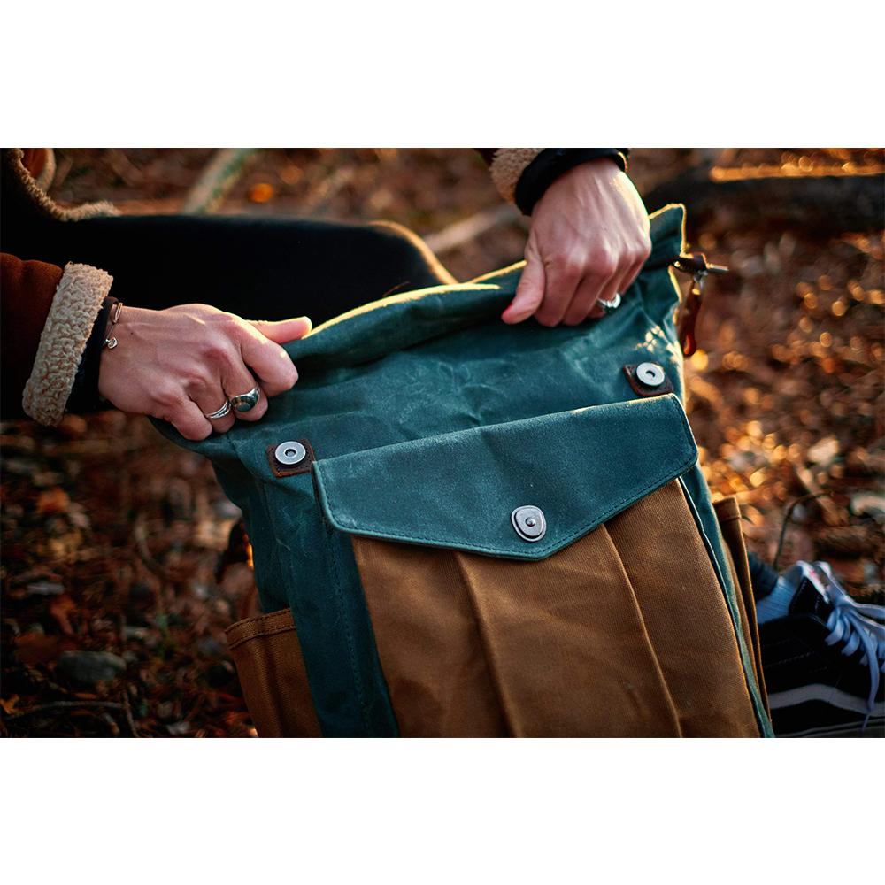 Heidi-Mode | Canvas Rolltop Rucksack - Lundastyle - Nachhaltig und Stilvoll für Abenteurer - Image 9