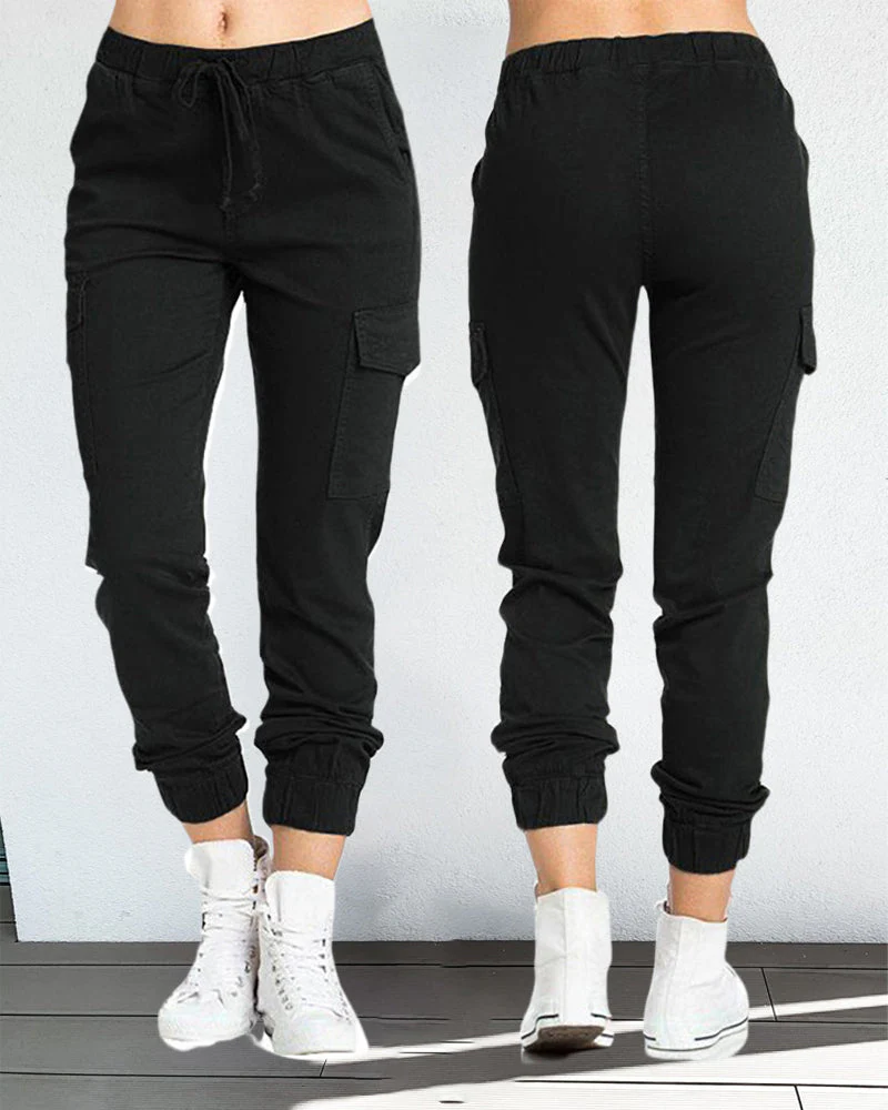 Heidi-Mode | Cargo-Hosen mit Gummibund In Der Taille