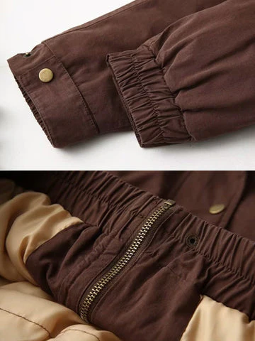 Heidi-Mode | Casual Bomberjacke Cord Kragen Reißverschluss Oberbekleidung - Image 5