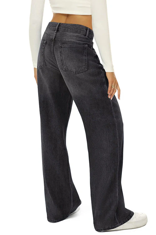 Heidi-Mode | Rosiedress Lässige Weite Beinhosen Aus Zerrissenem Denim - Image 2