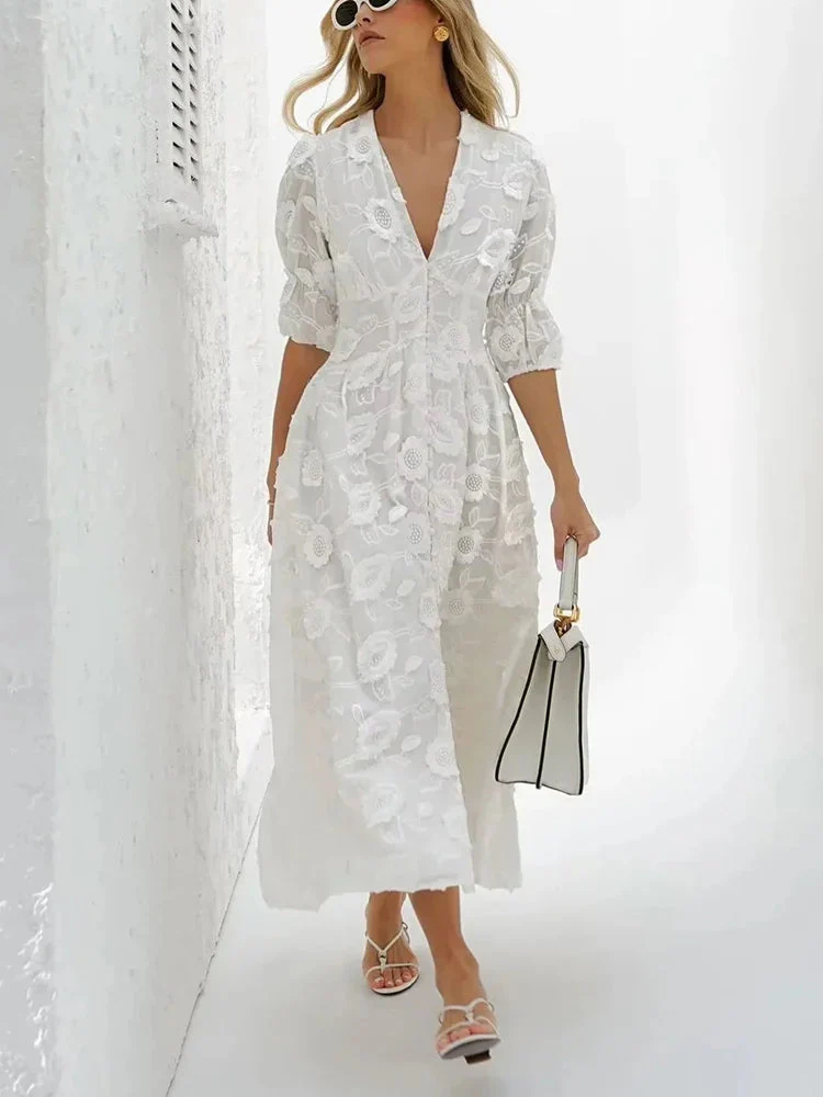 Heidi-Mode | Midikleid mit Stickerei – Elegante Damenmode für Jeden Anlass - Image 6