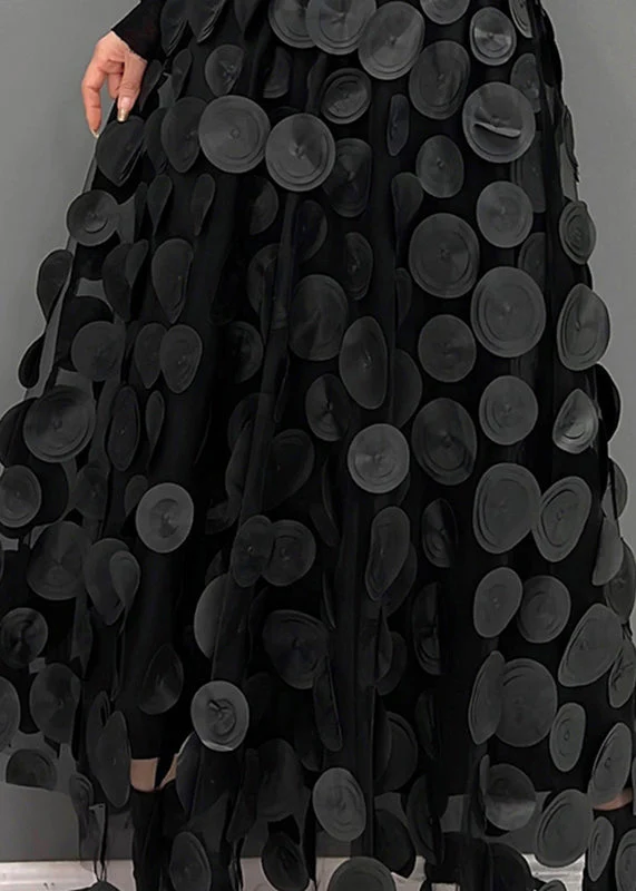 Damen Rock Aus Tüll & Polka-Dot-Material mit Patchwork-Design & Schickem Look Heidi-Mode - Image 6