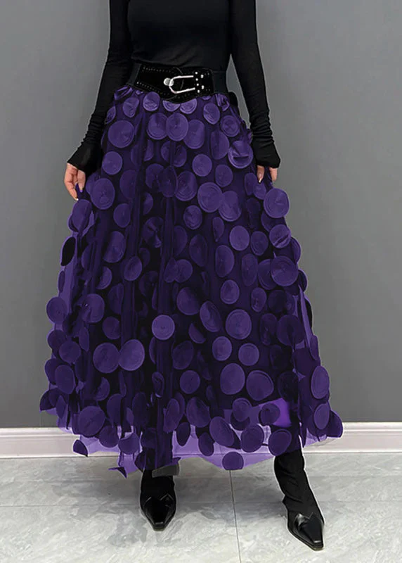 Damen Rock Aus Tüll & Polka-Dot-Material mit Patchwork-Design & Schickem Look Heidi-Mode - Image 8