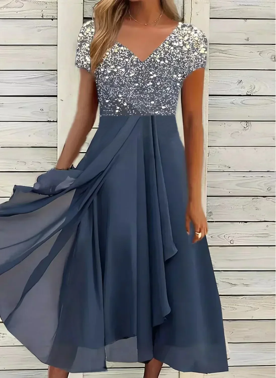 Heidi-Mode | Damen Chiffonkleid - Image 5