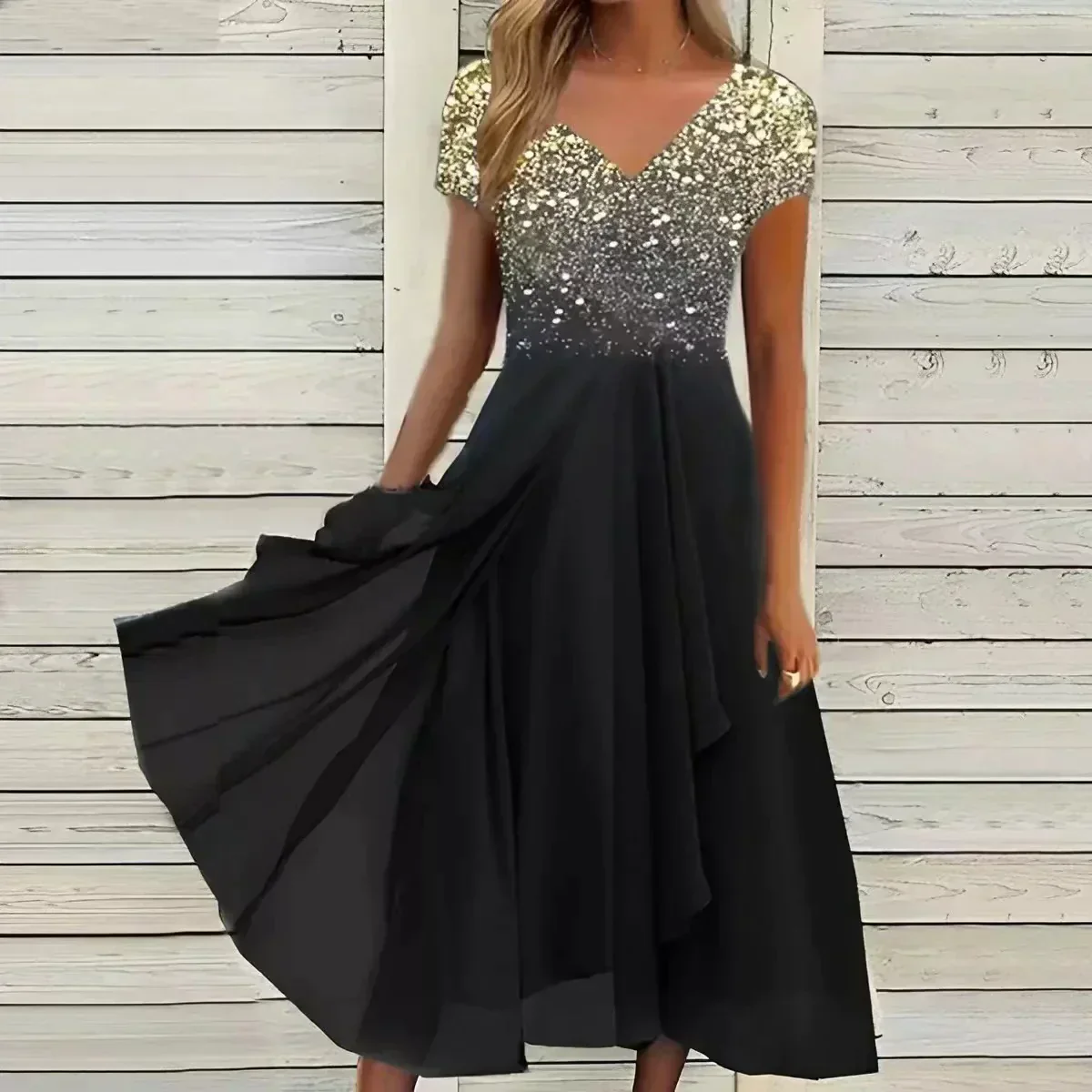 Heidi-Mode | Chiffon Abendkleid für Frauen - Image 3