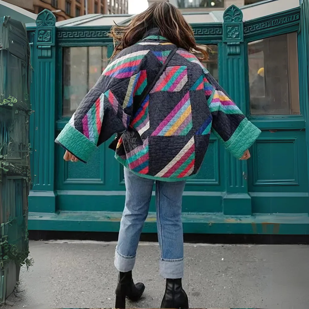 Heidi-Mode | Damen Kimono Jacke Regenbogen Elegant und Bequem - Image 3