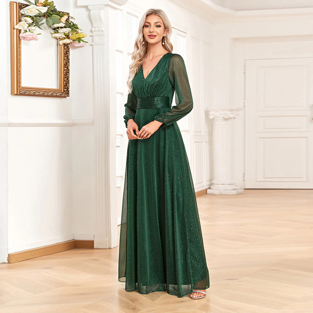 Heidi-Mode | Cocktail Abendkleid Kor Kostüme Plus Size Lang Gastgeber Solo Grünes Kleid - Image 4