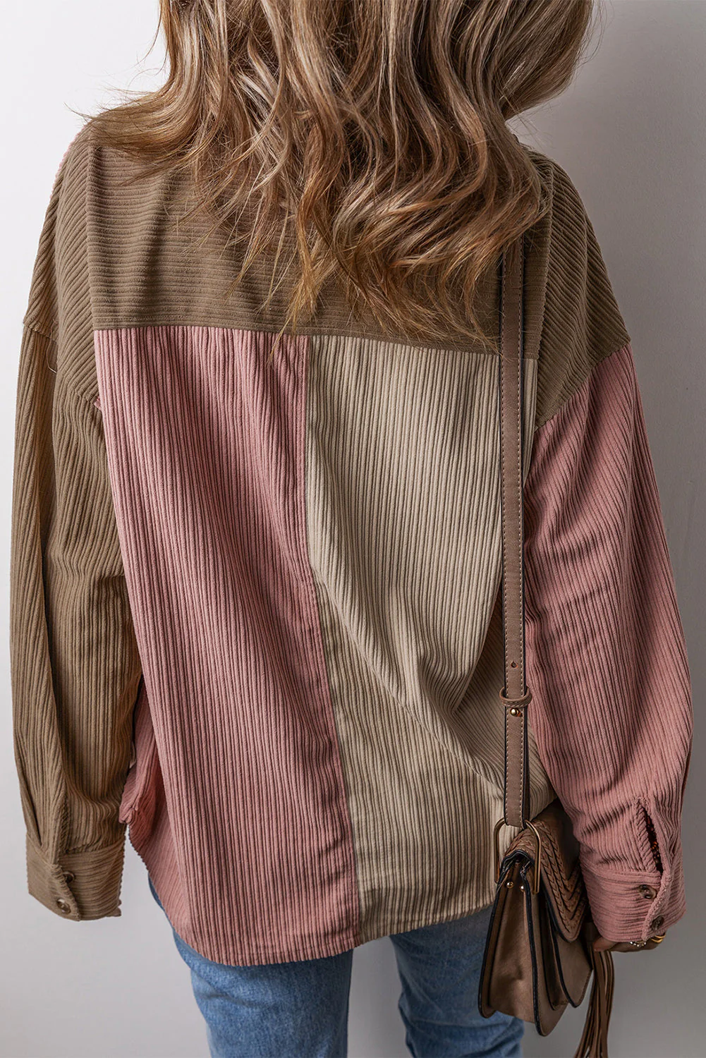 Heidi-Mode | Colorblock Shirtjacke Baumwollmischung Lässig und Trendy