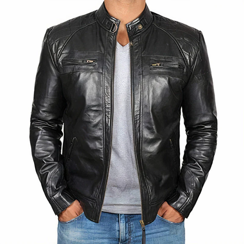 Heidi-Mode | Robuste Motorradjacke für Herren mit Reißverschlusstaschen - Image 2