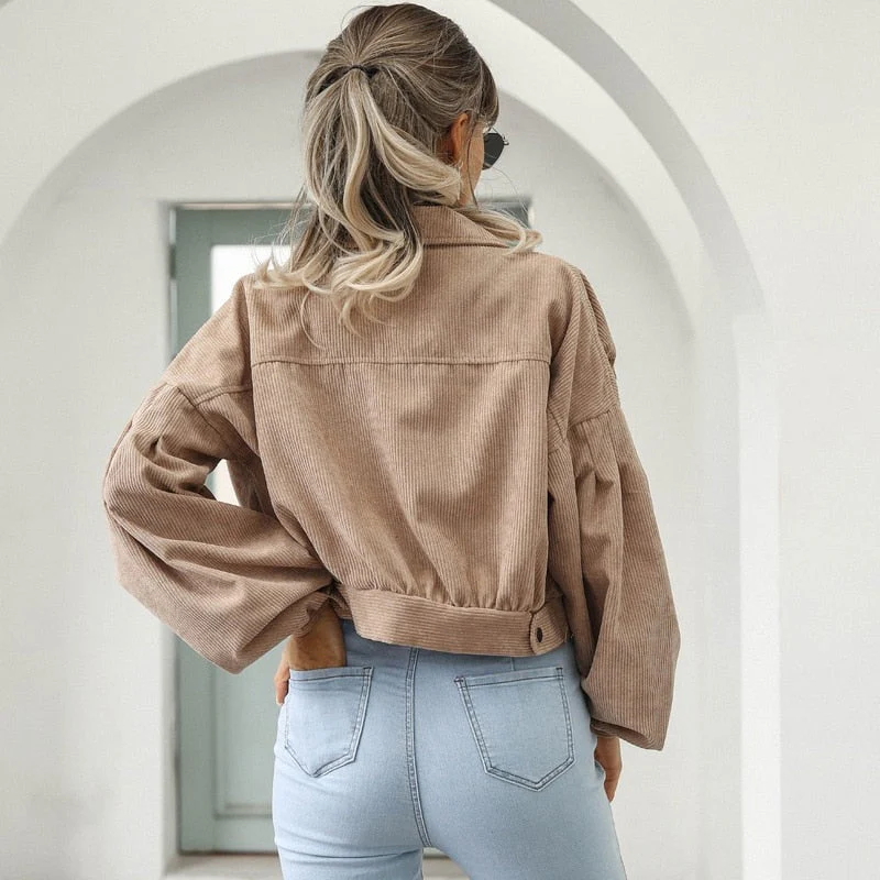 Heidi-Mode | Corduroy Crop Jacke für Damen - Image 2
