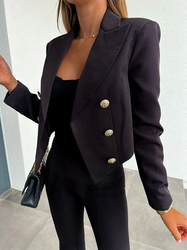 Heidi-Mode | Cropped Blazer für Moderne Eleganz und Flair für Frauen - Image 5