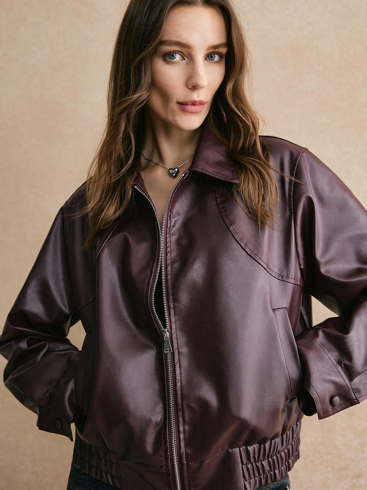Heidi-Mode | Cropped Lederjacke Modern, Elegant & Zeitlos - Image 3