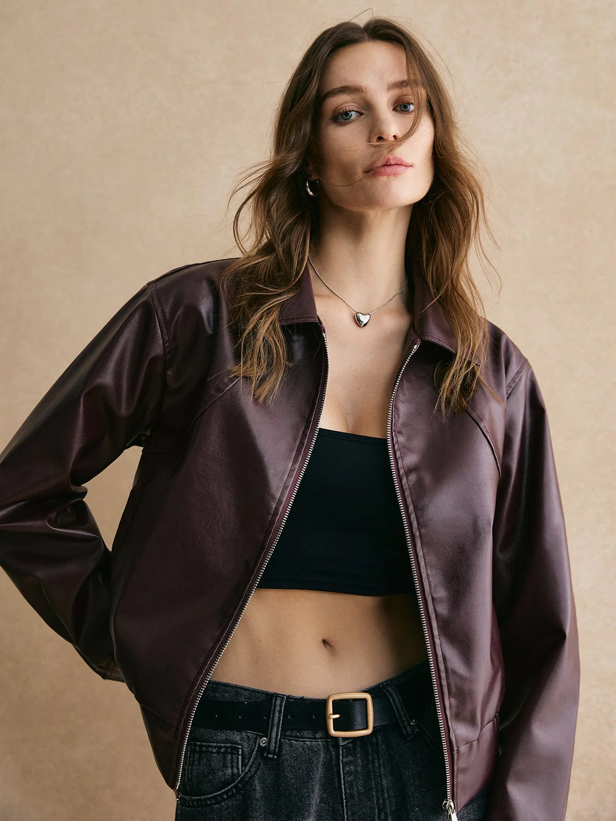 Heidi-Mode | Cropped Lederjacke Modern, Elegant & Zeitlos - Image 4