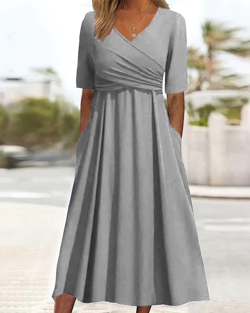 Heidi-Mode | Crossover Midikleid für Damen - Image 6