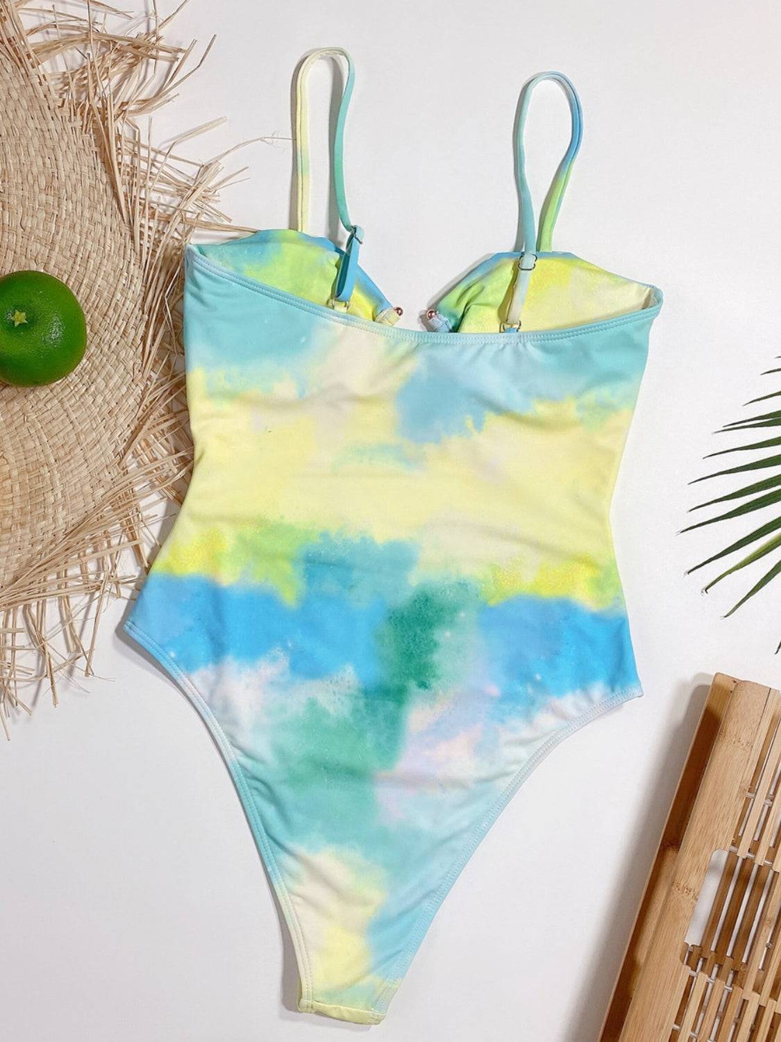 Heidi-Mode | Cutout Tie-Dye Spaghetti-Trägertankini - Image 3