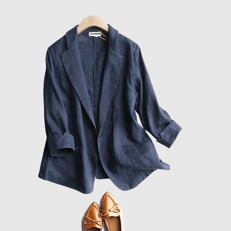 Heidi-Mode | Daly Chic Minimalist Leinen Blazer - Image 6