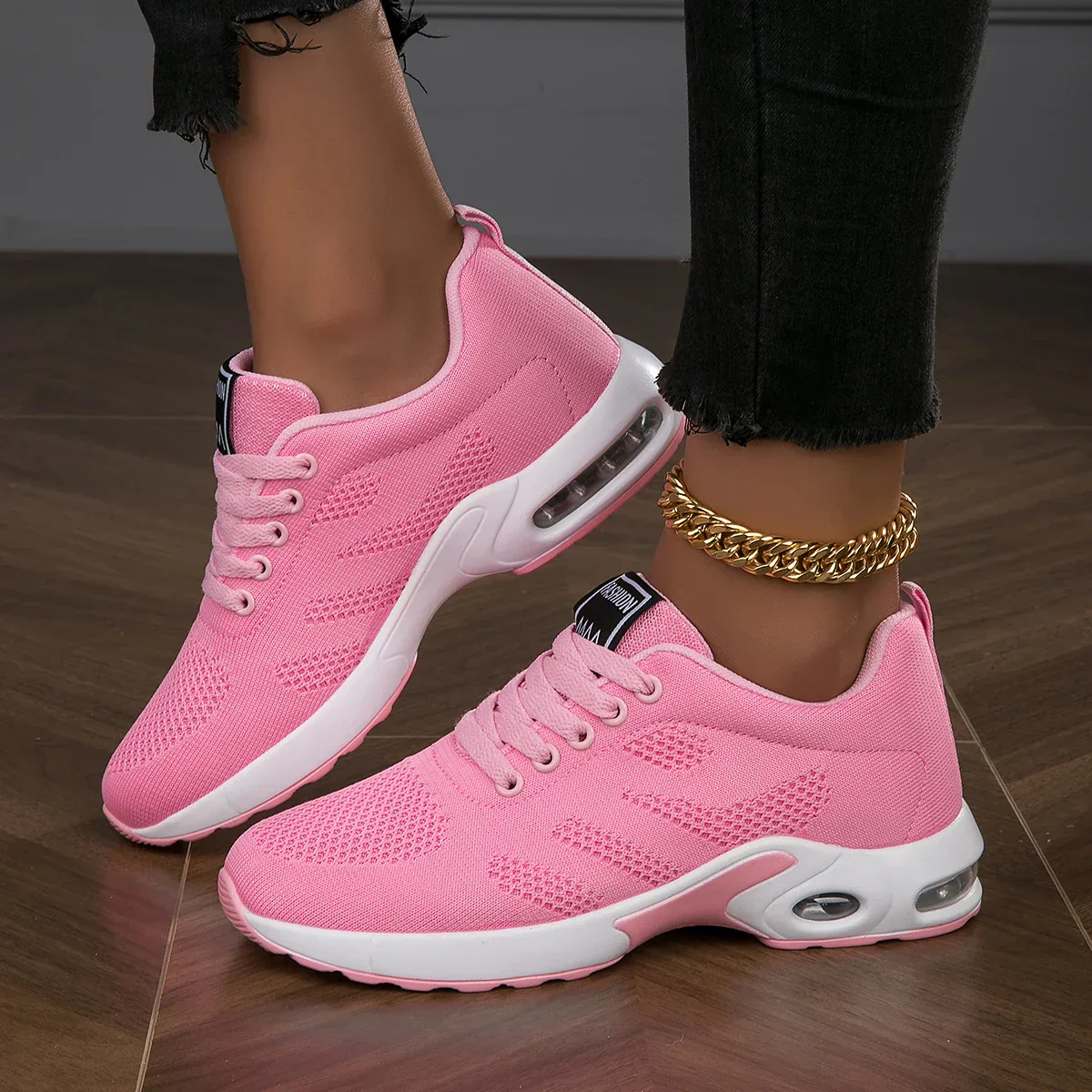 Heidi-Mode | Damen Atmungsaktive Leichte Weiße Laufschuhe - Image 5