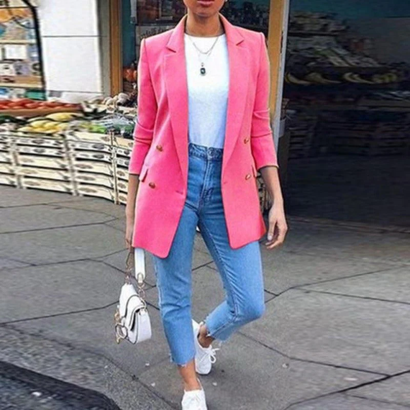 Heidi-Mode | Damen Blazer Eleganter Longblazer mit 3/4 Ärmeln, Ideal für Business Looks - Image 6