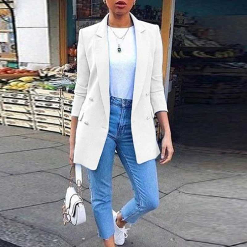Heidi-Mode | Damen Blazer Eleganter Longblazer mit 3/4 Ärmeln, Ideal für Business Looks - Image 9
