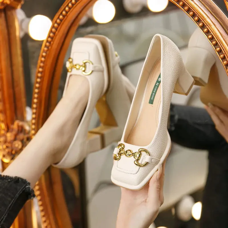 Heidi-Mode | Damen Block Absätz Pumps - Image 2