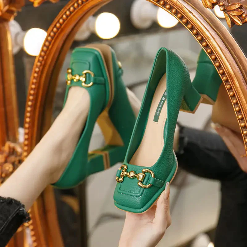 Heidi-Mode | Damen Block Absätz Pumps - Image 3