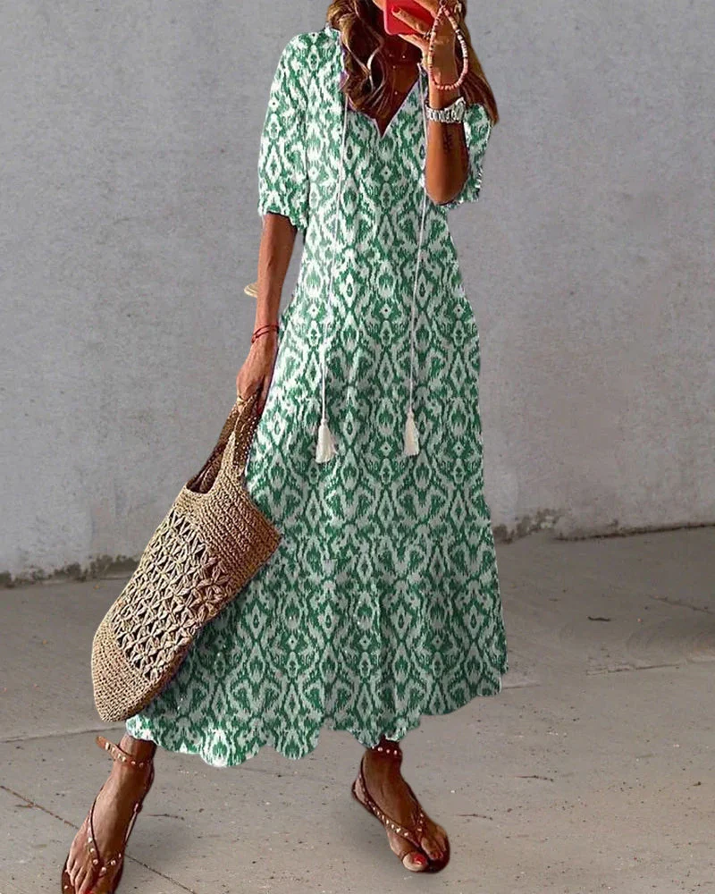 Heidi-Mode | Damen Elegante Boho Kleid Sommer - Image 2