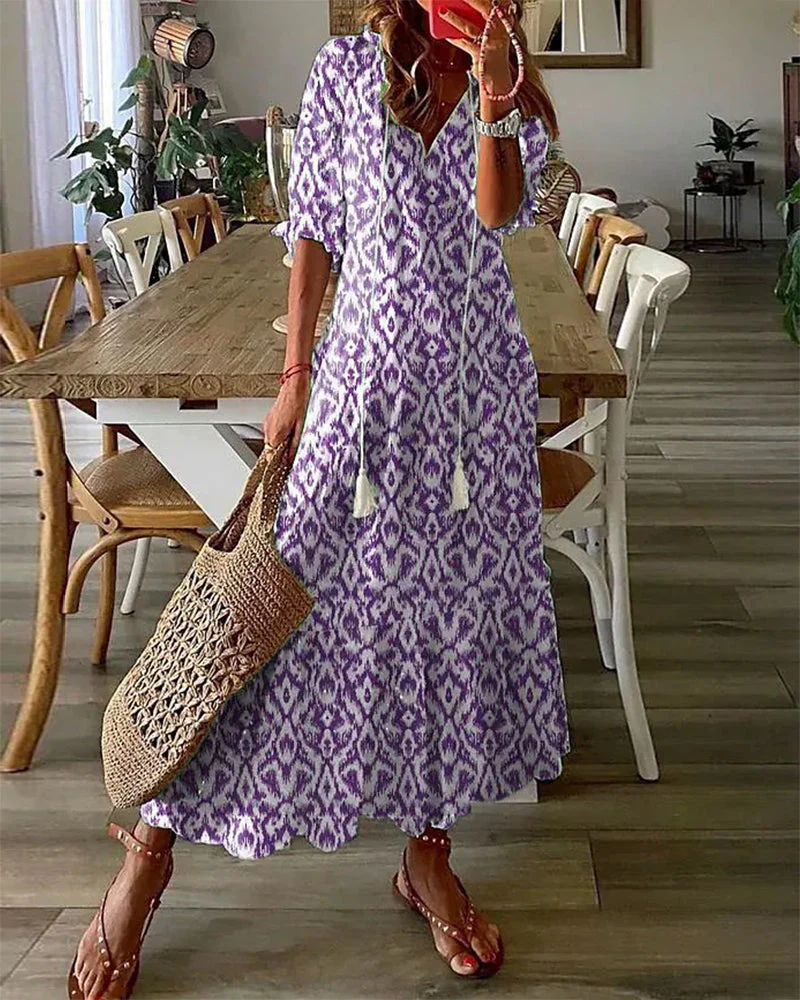 Heidi-Mode | Damen Elegante Boho Kleid Sommer - Image 6