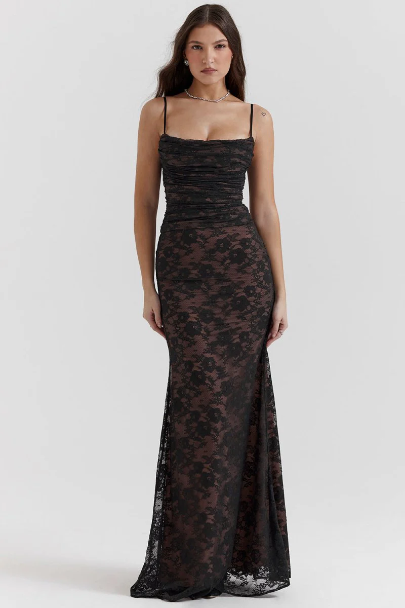 Heidi-Mode | Damen Elegantes Spitzen-Korsett-Bodycon-Kleid mit Schnür-Taille - Image 3