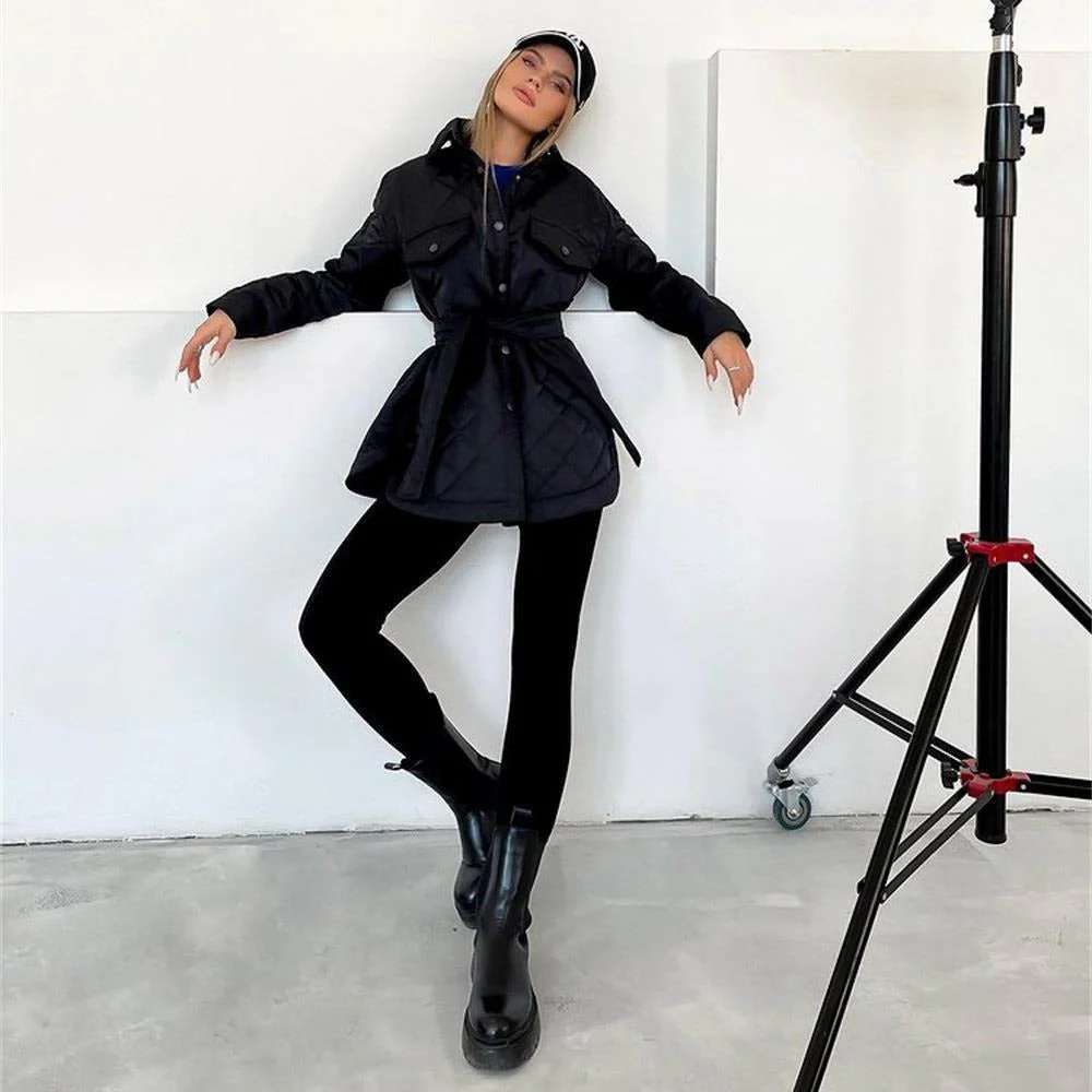 Heidi-Mode | Damen Gepolsterter Mantel Trenchcoat - Image 12