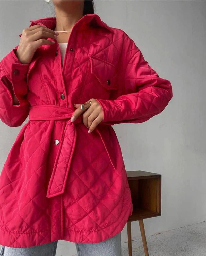Heidi-Mode | Damen Gepolsterter Mantel Trenchcoat - Image 13